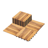 IULULU Interlocking Deck Tiles, All-Weather Wood Flooring for Indoors & Outdoors