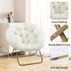 IULULU Comfy Saucer Chair, XL Folding Faux Fur Lounge Chair for Home, Kids & Adults