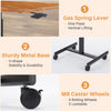 IULULU Mobile Standing Desk, Small Rolling Desk with Wheels, Pneumatic Adjustable Workstation for Home
