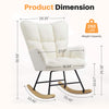 IULULU Rocking Chair, Ergonomic High Back, Comfy Seat with Side Support