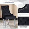 IULULU Dining Chairs Set of 2 with Stainless Steel Legs and Lion Head Handles