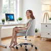 IULULU Office Desk Chair, Modern Cute Rolling Vanity Swivel Task Chairs with Wheels, Comfortable Back Seat Armless