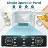 IULULU Portable Ice Maker, 9 Cubes/6 Mins, 26lbs/Day, Self-Cleaning, Quiet, 2 Sizes, with Scoop & Basket