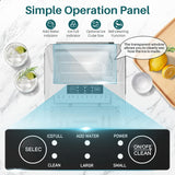 IULULU Portable Ice Maker, 9 Cubes/6 Mins, 26lbs/Day, Self-Cleaning, Quiet, 2 Sizes, with Scoop & Basket