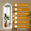 IULULU Full-Length Mirror with LEDs, Aluminum Frame, 3-Color Dimmable Light for Bedroom