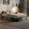 IULULU Metal Bed Frame - Foundation with Steel Slats, No Box Spring, Easy Assembly