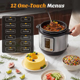 Haysky 16-in-1 6QT Electric Pressure Cooker Multi Cooker Rice Steamer Sauté Soup Yogurt Maker, Ceramic Pot
