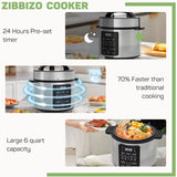 Atilioo Electric Pressure Cooker, 12-in-1 Stainless Steel Instant Pot- Multicooker for Pressure Cooking, Slow Cooker, Rice, Steamer, Sauté, Yogurt, Warmer