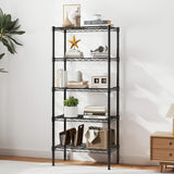 Atilioo 4-Tier Metal Wire Storage Shelves, Heavy Duty Standing Storage Shelf Units, Mesh Rack for Kitchen Pantry Closet Organizers, 23.2" W x 13.4" D x 47.1" H