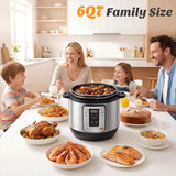 Haysky 16-in-1 6QT Electric Pressure Cooker Multi Cooker Rice Steamer Sauté Soup Yogurt Maker, Ceramic Pot