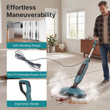 Atilioo Steam Mop, All-in-One Scrubbing Steam Cleaner with 4 Modes & Rotating Pads, LED Head Lights, Swivel Steering, Ideal for Hardwood Tile Laminate, Green