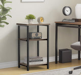 3-Tier End Table, Side Table with Open Shelves, Bedside Table for LivingRoom Bedroom Bathroom, Easy Assembly, Gray