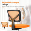Atilioo Office Chair, Ergonomic Low-Back Mesh Computer Desk Chair with Lumbar Support, Armless Swivel Rolling Chair for Home Bedroom Study Office, Ideal for Students and Adults