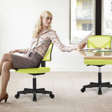 Atilioo Office Chair, Ergonomic Low-Back Mesh Computer Desk Chair with Lumbar Support, Armless Swivel Rolling Chair for Home Bedroom Study Office, Ideal for Students and Adults