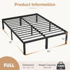 Atilioo King Bed Frame with Storage Space Under Frame, 14" Heavy Duty Metal Platform, No Box Spring Needed, Easy Assembly