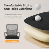 IULULU Home Office Managerial Executive Chair, Ergonomic Mesh Adjustable Swivel Mid-Back Computer Desk Chair with Comfortable Lumbar Support, Comfy Arms for Bedroom,Study