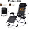 Atilioo Zero Gravity Chair, 440LBS Capacity Reclining Lounge Chair with Removable Cushion & Side Tray, Foldable Patio Chair for Outdoor, Indoor, Lawn, Camping