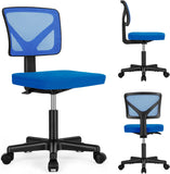 Atilioo Office Chair, Ergonomic Low-Back Mesh Computer Desk Chair with Lumbar Support, Armless Swivel Rolling Chair for Home Bedroom Study Office, Ideal for Students and Adults