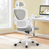 Atilioo Ergonomic Office Chair with Adjustable Headrest and Flip-Up Arms, Rolling Desk Chair for Adults with Lumbar Support, Black