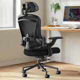 IULULU Office Chair Ergonomic Desk Chair, 300 LBS Home Mesh Office Desk Chairs with Wheels, 2D Headrest, Up&Down Lumbar Support, Swivel High Back Computer Chair with Flip-up Armrests