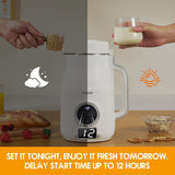 Haysky Nut Milk Maker Machine 40-50oz Automatic Almond Milk Maker for Homemade Coconut, Oat, Soy, Plant-Based Milk, Juice with 24H Delay Start/Keep Warm/Self Cleaning