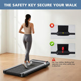 Atilioo Walking Pad Treadmill, 3-in-1 Portable Electric Walk Pads under Desk with Remote Control & LED Display, Silver