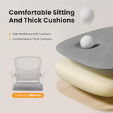 IULULU Home Office Managerial Executive Chair, Flip Up Armrest Ergonomic Mesh Adjustable Swivel Mid-Back Computer Desk Chair with Comfortable Lumbar Support, Comfy Arms for Bedroom,Study