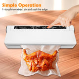 Haysky Vacuum Sealer Machine, Multi-Functional Food Sealer, 75KPA Strong Suction with Dry & Moist Food Modes, Digital Timer, Compact Lightweight with 20 Vacuum Bags for Home Kitchen Use