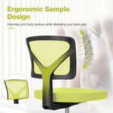 Atilioo Office Chair, Ergonomic Low-Back Mesh Computer Desk Chair with Lumbar Support, Armless Swivel Rolling Chair for Home Bedroom Study Office, Ideal for Students and Adults