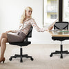 Atilioo Office Chair, Ergonomic Low-Back Mesh Computer Desk Chair with Lumbar Support, Armless Swivel Rolling Chair for Home Bedroom Study Office, Ideal for Students and Adults