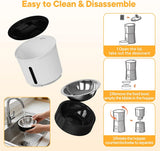 Atilioo Automatic Cat Feeder, 4L WiFi Pet Food Dispenser with App Control, Dry Food, Dual Power Supply, Timed Portion Control for Cats & Small Dogs, White