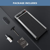 Atilioo Walking Pad Treadmill, 3-in-1 Portable Electric Walk Pads under Desk with Remote Control & LED Display, Silver