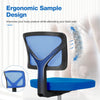 Atilioo Office Chair, Ergonomic Low-Back Mesh Computer Desk Chair with Lumbar Support, Armless Swivel Rolling Chair for Home Bedroom Study Office, Ideal for Students and Adults
