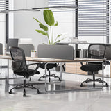 Atilioo Ergonomic Office Chair, Comfy Desk Chair with Adjustable Height & Lumbar Support, Mesh Swivel Rolling Computer Chair with Armrests for Adults