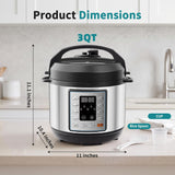 Atilioo Electric Pressure Cooker, 12-in-1 Stainless Steel Instant Pot- Multicooker for Pressure Cooking, Slow Cooker, Rice, Steamer, Sauté, Yogurt, Warmer
