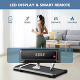 Atilioo Walking Pad Treadmill, 3-in-1 Portable Electric Walk Pads under Desk with Remote Control & LED Display, Silver