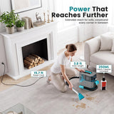 Atilioo Portable Carpet Cleaner Machine, Upholstery Spot Stain Cleaner with 13Kpa Strong Suction, Deep Cleaning for Sofa, Stairs, Pet Stains, Car Seat, Mattress, Blue