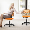 Atilioo Office Chair, Ergonomic Low-Back Mesh Computer Desk Chair with Lumbar Support, Armless Swivel Rolling Chair for Home Bedroom Study Office, Ideal for Students and Adults
