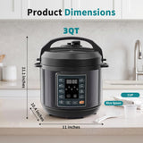 Atilioo Electric Pressure Cooker, 12-in-1 Stainless Steel Instant Pot- Multicooker for Pressure Cooking, Slow Cooker, Rice, Steamer, Sauté, Yogurt, Warmer