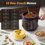 Haysky 16-in-1 6QT Electric Pressure Cooker Multi Cooker Rice Steamer Sauté Soup Yogurt Maker, Ceramic Pot