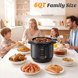 Haysky 16-in-1 6QT Electric Pressure Cooker Multi Cooker Rice Steamer Sauté Soup Yogurt Maker, Ceramic Pot