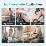 Atilioo Portable Carpet Cleaner Machine, Upholstery Spot Stain Cleaner with 13Kpa Strong Suction, Deep Cleaning for Sofa, Stairs, Pet Stains, Car Seat, Mattress, Blue