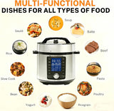Atilioo 6.3 Qt Electric Pressure Cooker 24-in-1 Instant Multicooker for Family, Stainless Steel Pot