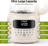 IULULU 10-in-1 Nut Milk Maker, 50oz, Electric, Auto-Clean, Multi-Use