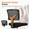 Atilioo Office Chair, Ergonomic Low-Back Mesh Computer Desk Chair with Lumbar Support, Armless Swivel Rolling Chair for Home Bedroom Study Office, Ideal for Students and Adults