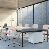 IULULU Home Office Managerial Executive Chair, Ergonomic Mesh Adjustable Swivel Mid-Back Computer Desk Chair with Comfortable Lumbar Support, Comfy Arms for Bedroom,Study