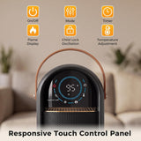 Atilioo 32" Electric Space Heater for Indoor Use, 1500W Portable Ceramic Tower Heater with Remote Control, 3 Heat Modes, 15H Time, Adjustable Thermostat, Child Lock, Overheat Protection, Black