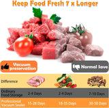 Haysky Vacuum Sealer Machine, Multi-Functional Food Sealer, 75KPA Strong Suction with Dry & Moist Food Modes, Digital Timer, Compact Lightweight with 20 Vacuum Bags for Home Kitchen Use