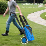 Atilioo Electric Pressure Washer, 2.0 GPM 2100 PSI High Pressure Cleaning Machine with Detachable Foam Cannon, Wheels, Ideal for Cars Fences Patios Driveways