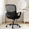 Atilioo Ergonomic Office Chair, Comfy Desk Chair with Adjustable Height & Lumbar Support, Mesh Swivel Rolling Computer Chair with Armrests for Adults